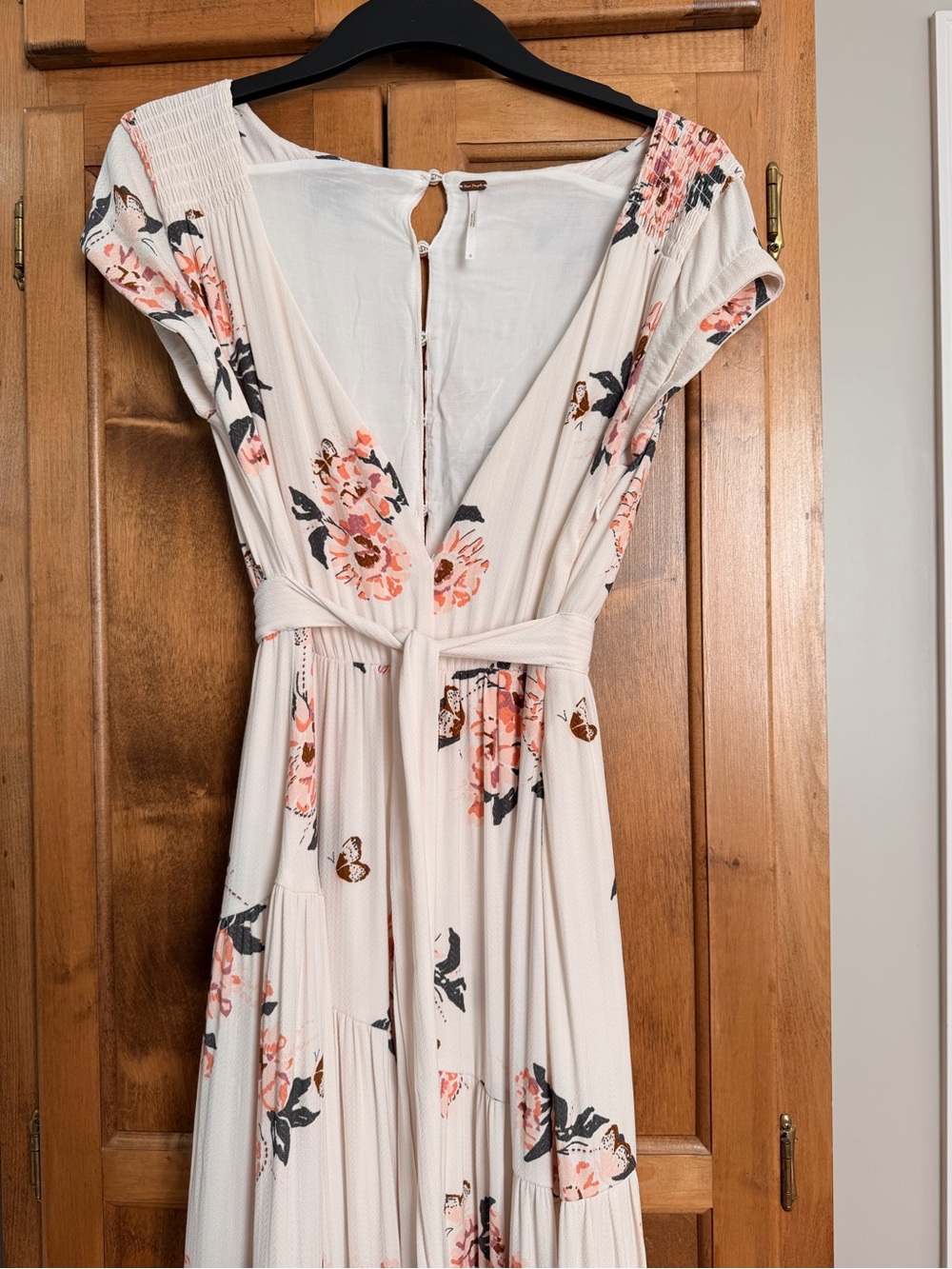 Free People Ivory Floral Maxi Dress